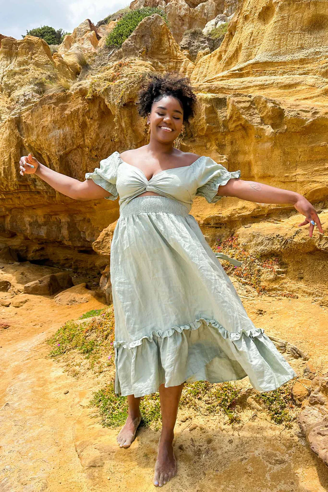 Reversible Ruffle Dress