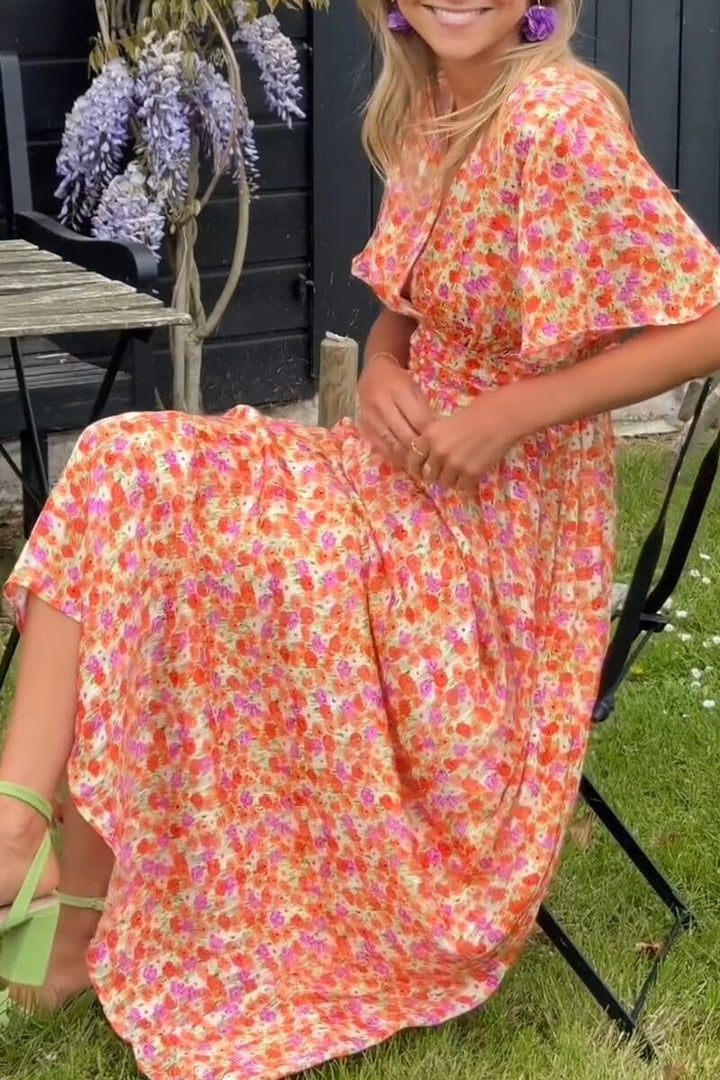 Elegant V-Neck Maxi Dress