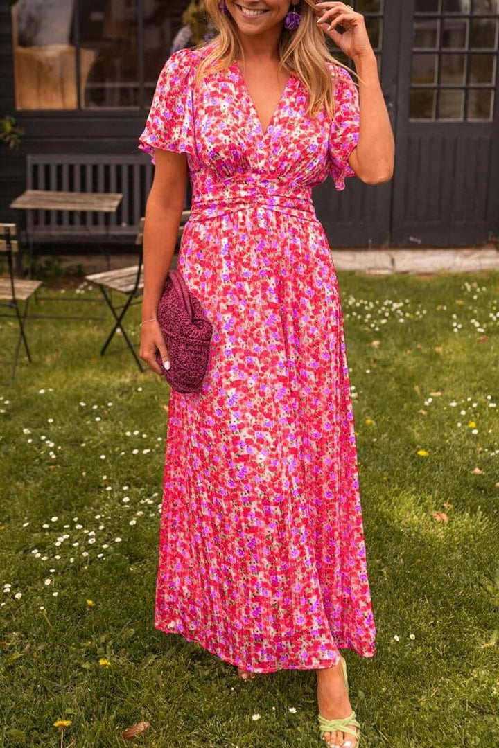 Elegant V-Neck Maxi Dress