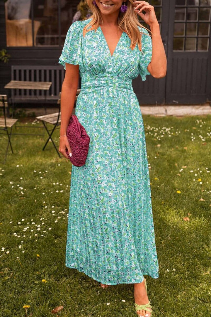 Elegant V-Neck Maxi Dress