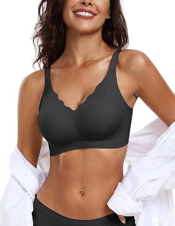 Seamless Scalloped Push-Up Bra