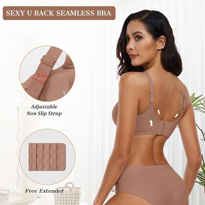 Seamless Scalloped Push-Up Bra