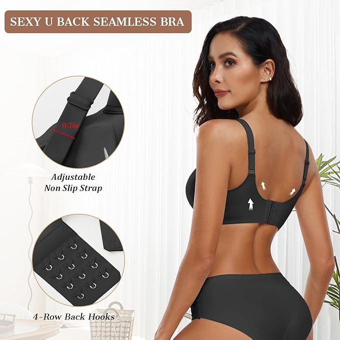 Seamless Scalloped Push-Up Bra