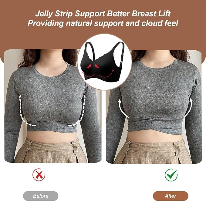 Seamless Scalloped Push-Up Bra