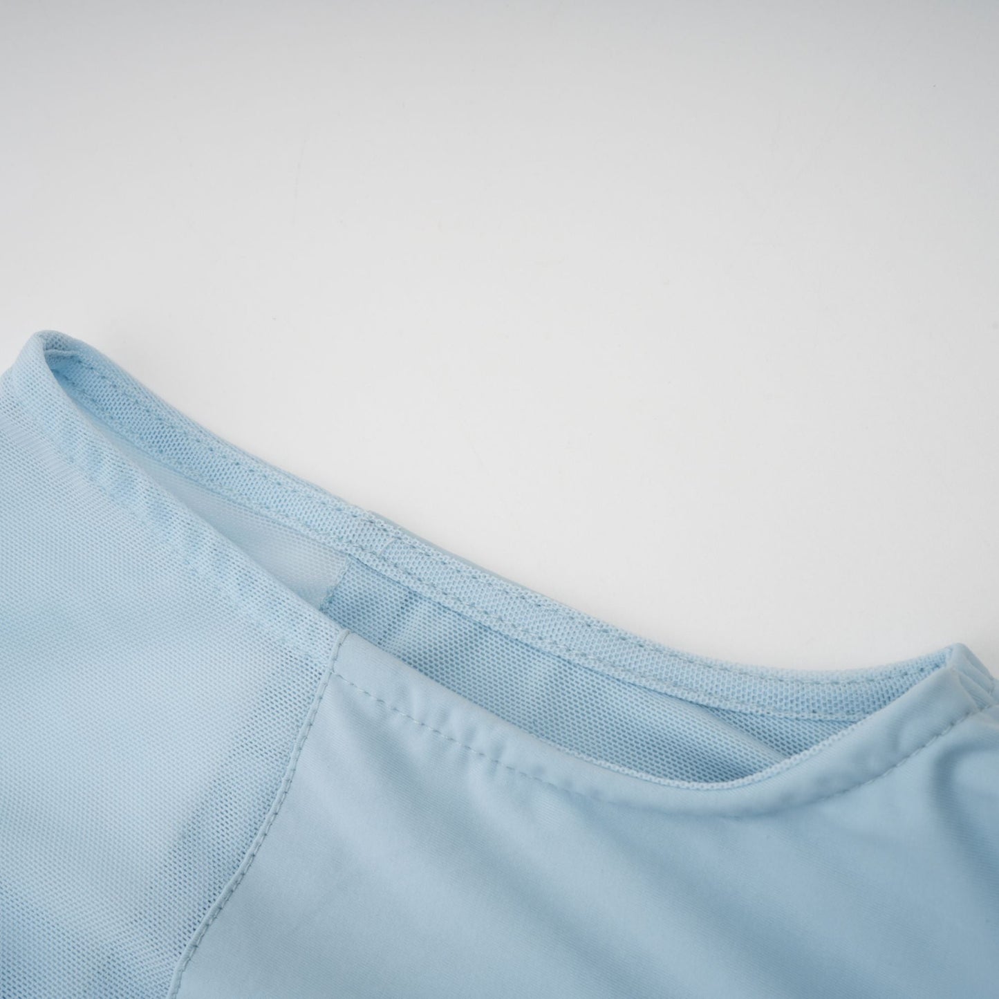 asymmetrical pleated maxi dress in Baby-blue