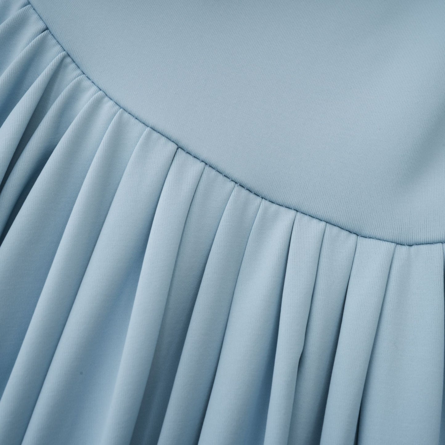 asymmetrical pleated maxi dress in Baby-blue