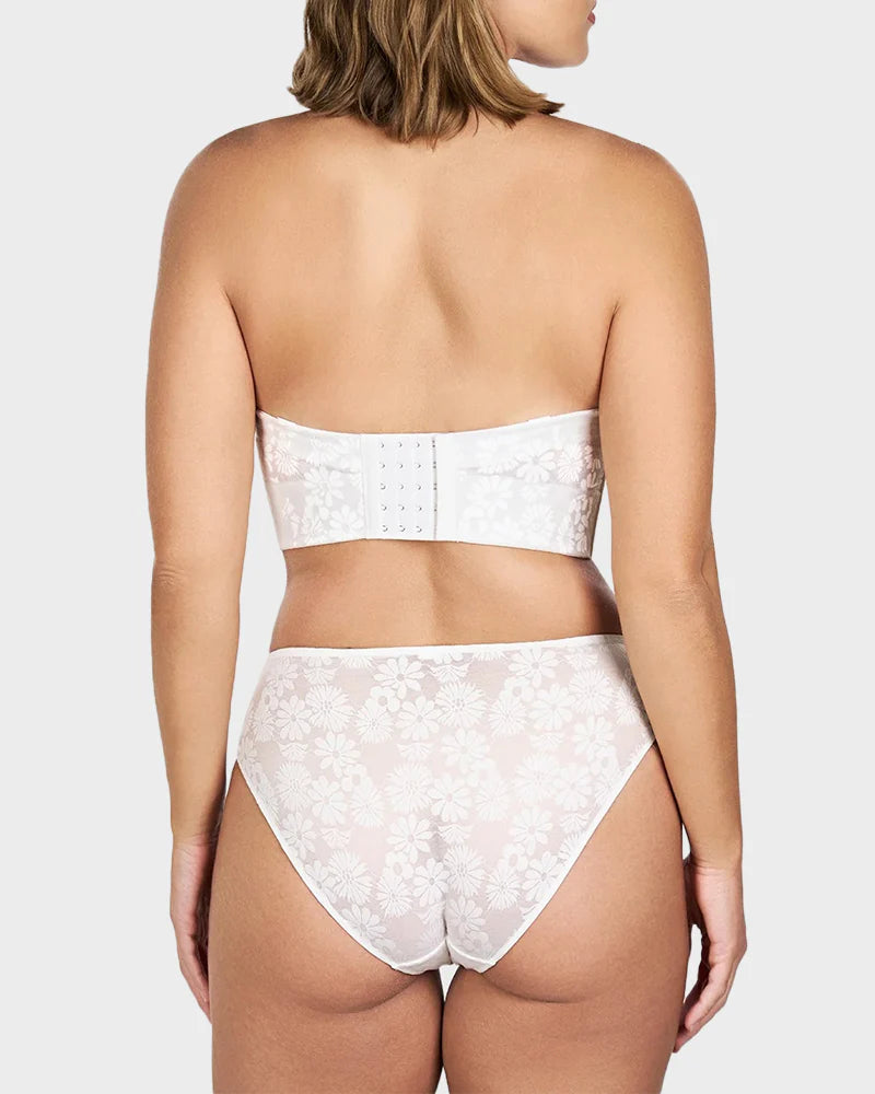Smooth Lace Longline Strapless Underwire Bra