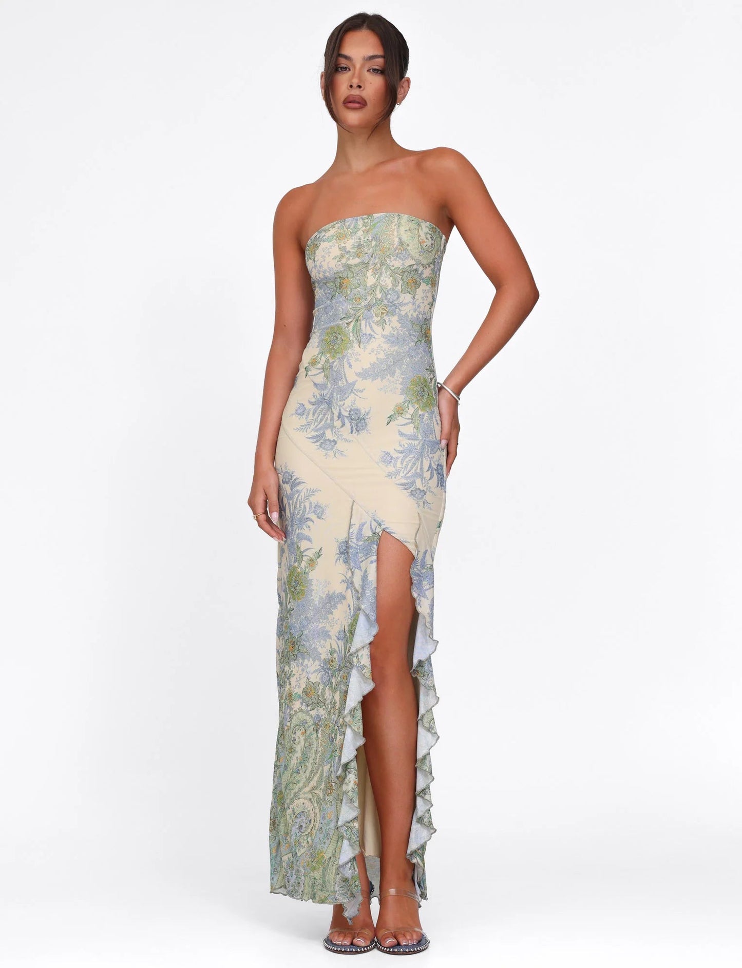 Tulle Printed Tulle Dress