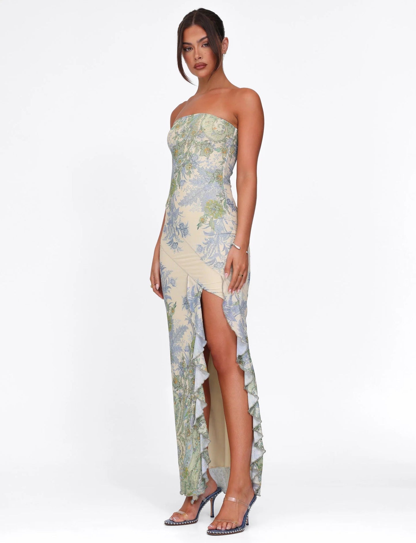 Tulle Printed Tulle Dress
