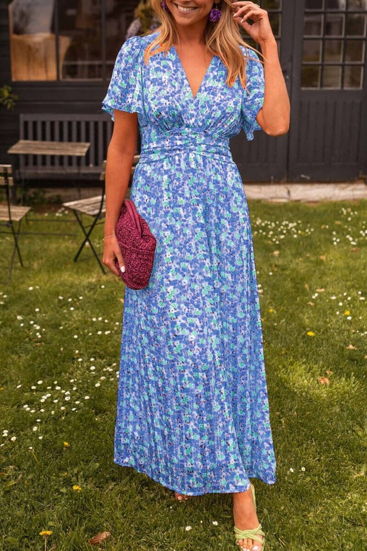 Elegant V-Neck Maxi Dress