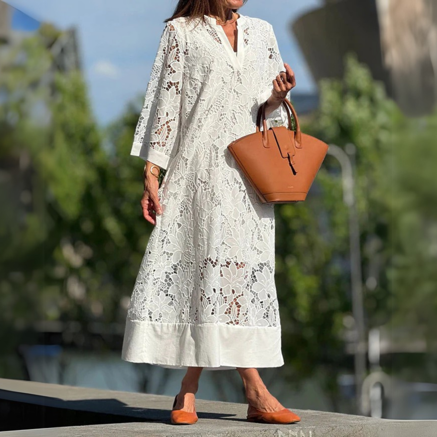 Dahlia Embroidered Midi Dress