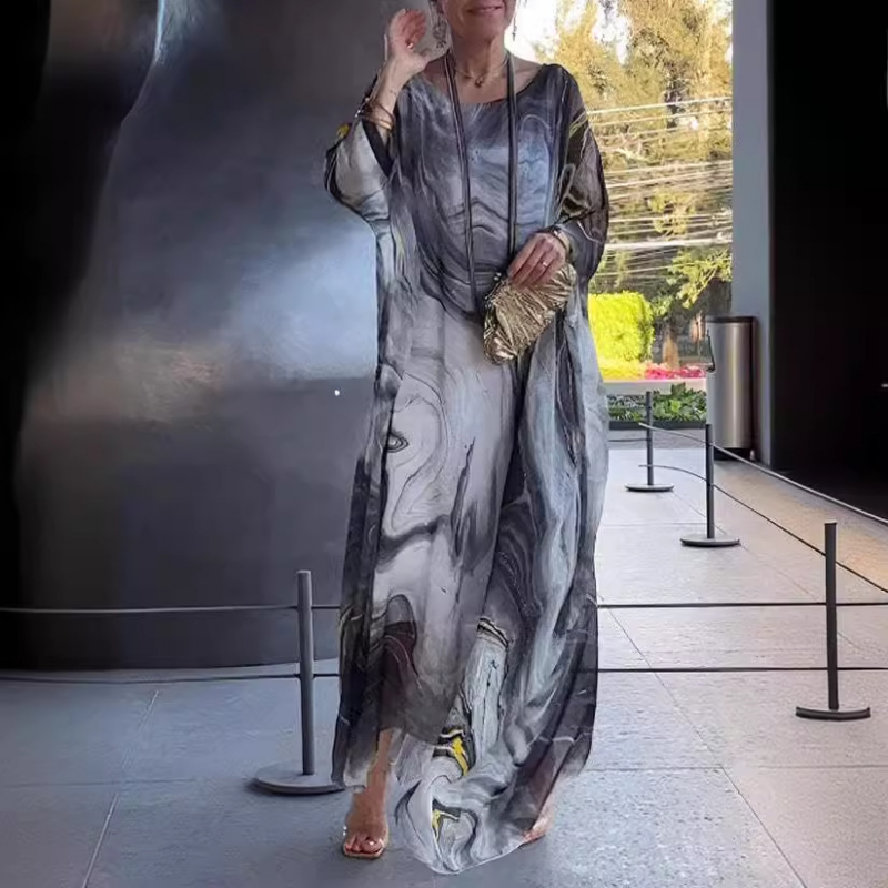 Elegance in chiffon with marbled finish