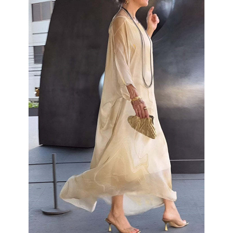 Elegance in chiffon with marbled finish