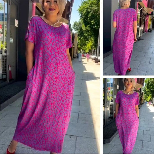 Fashionable plus-size Print Dress