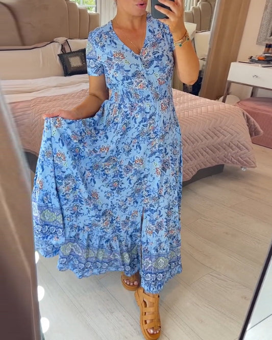 Floral V-neck dress