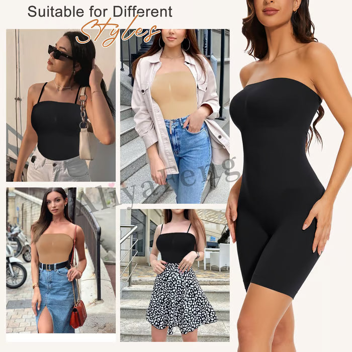 🏆Flash Sale⚡ 50K+ SOLD! Almost Gone-💥Strapless Seamless Tummy Control One-piece Body Shapewear,Best Gifts