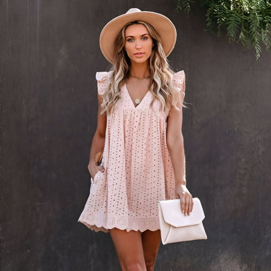 Loose lace summer dress