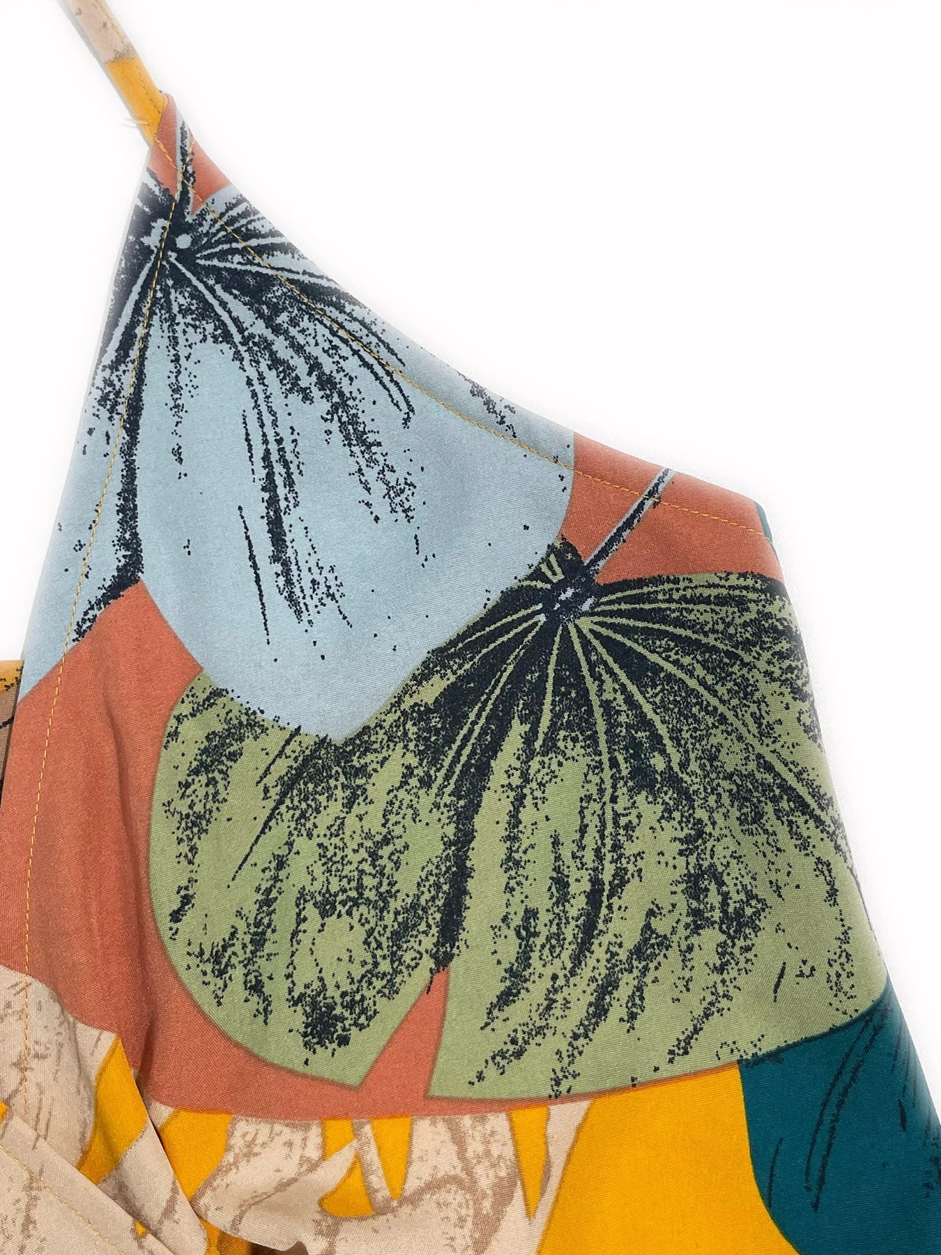 Leaf Print Wrap Maxi