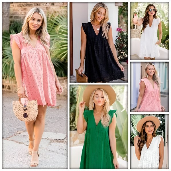 Loose lace summer dress