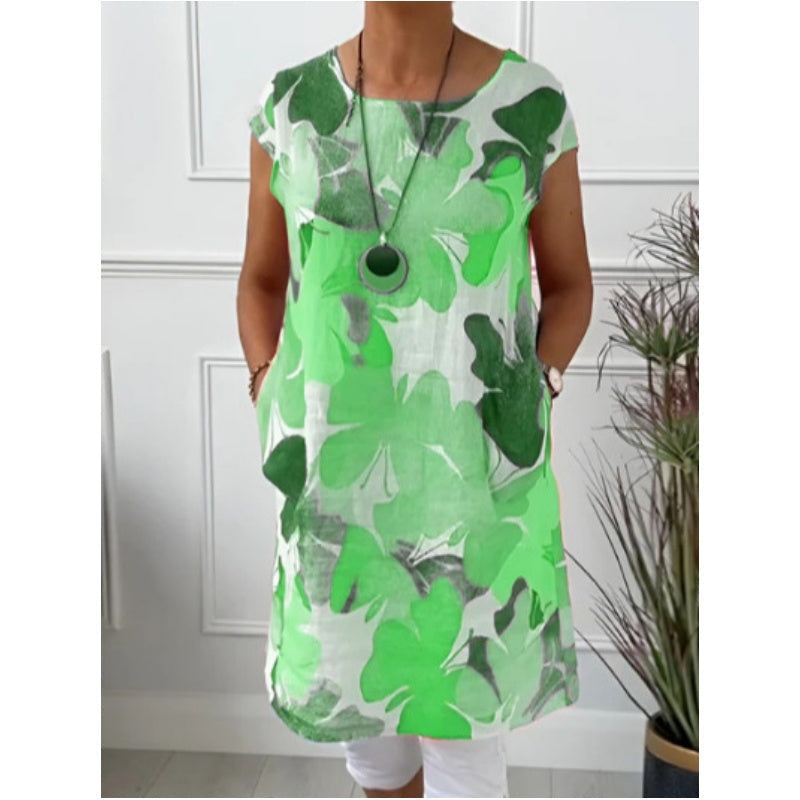 100% linen skirt with butterfly print for spring/summer